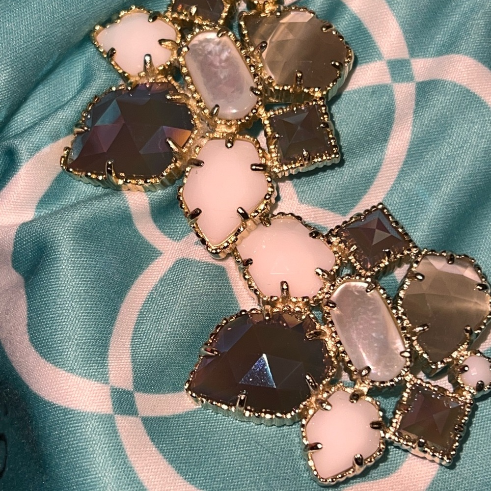 Kendra Scott vintage retired Clío earrings in multicolored rare stones.